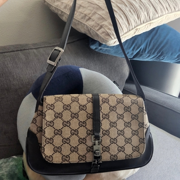 Gucci Jackie Vintage Canvas handbag /Shoulder bag - Picture 2 of 13